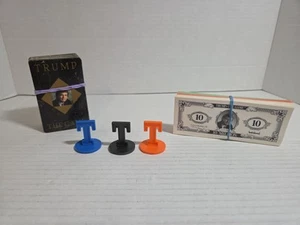 TRUMP The Game 1989 Board Game Parts Only - All Trump Cards, 3 Pawns, Money - Picture 1 of 5