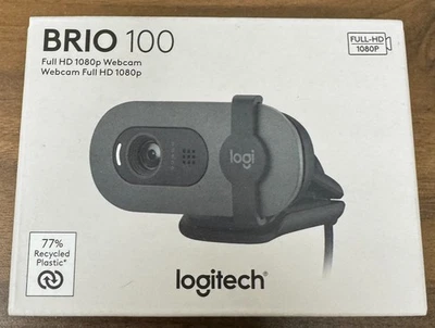 NUOVA webcam Logitech Brio 100 1080p - Nero Selaed - Immagine 1 di 2