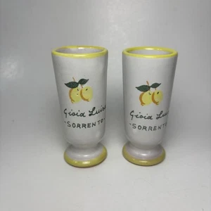 Paar Gloria Luisa Sorrento Schnapsgläser Keramik Zitrone Design 2er Set - Bild 1 von 6