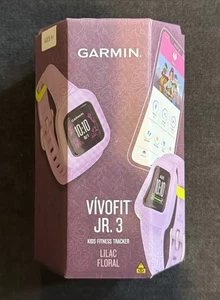 GARMIN VIVOFIT JR. 3 KIDS FITNESS TRACKER LILAC FLORAL PURPLE BRAND NEW SEALED - Picture 1 of 5