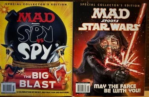 Mad Magazine 2 Mag Bundle. Star Wars and Spy vs Spy. Satire at its Best! NEW! - Picture 1 of 9