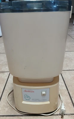 Винтажный SunBeam 2Qt мороженое замороженный йогурт и сорбет Maker * б/у #4744 - Изображение 1 из 4