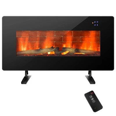 Modern Electric Fireplace Heater Wall Mount & Freestanding Remote 1500W 34-Inch - Image 1 of 4