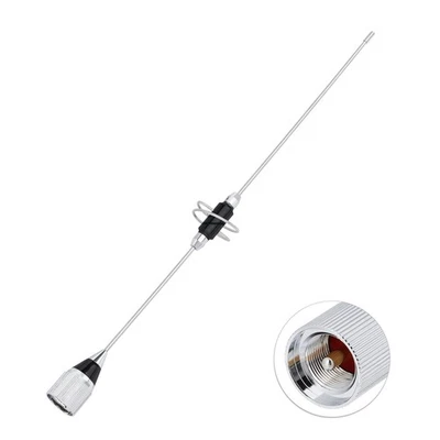 Car Vehicle Dual Band 136-174MHz & 400-460MHz Mobile Radio Antenna VHF UHF 39cm - Image 1 of 4