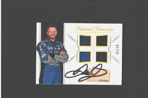 Dale Earnhardt Jr Autograph #3/10 (car #) w QUAD RACE USED Relics NASCAR Racing - Picture 1 of 2