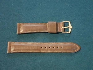 Vintage Omega echt Kalbsleder braun Leder Armbanduhr Band, 18 mm - Bild 1 von 7
