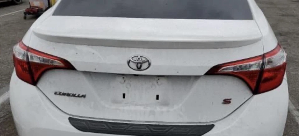 14-19 Toyota Corolla Sedan Trunk Lid Spoiler Wing - White color, “ONLY SPOILER” - Image 1 of 2