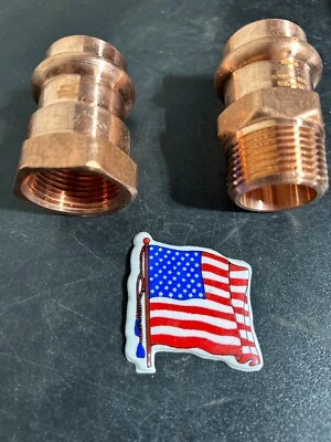 PROPRESS NIBCO COPPER PRESS QTY (10) 3/4" MALE-FEMALE ADAPTERS 5 of each *USA* - Image 1 of 4