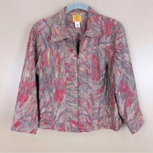Ruby Rd Semi Sheer Full Zip Lightweight Jacket 10P - Picture 1 of 11