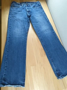 Abercrombie Fitch Mens Horton Classic Straight 30x30 Jeans Distressed Button Fly - Picture 1 of 9