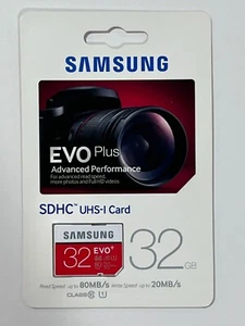New Samsung SDXC EVO+ Memory Card 32GB MB-SC32D/AM - Picture 1 of 4