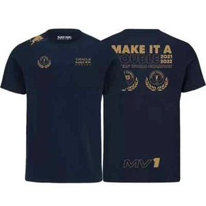 Red Bull F1 Racing Max Verstappen Jersey Mens Blue T-Shirt Fan Shirt (Medium) - Picture 1 of 3