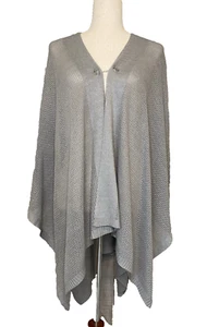 Scialle da donna Calvin Klein argento elegante scintillante drappeggiato con scrollate, OS adatto a tutti - Foto 1 di 14