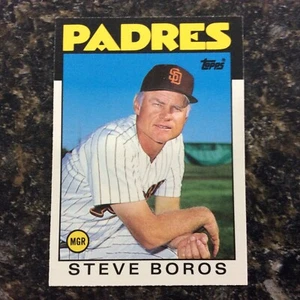 1986 Topps Traded 15T Steve Boros San Diego Padres - Picture 1 of 2