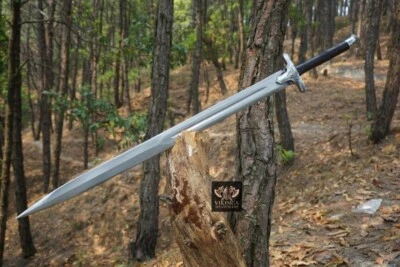 Espada vikinga de acero al carbono forjada a mano espada guerrera lista para la batalla espada medieval Foto 1 de 4