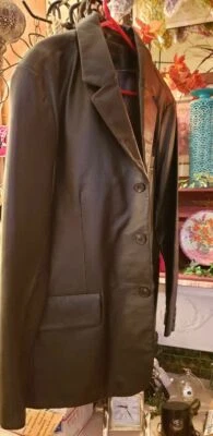 Mens New Black Excelled Leather jacket size large - Image 1 of 4
