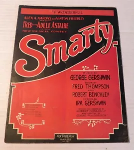 RARE 1927 Sheet Music GEORGE GERSHWIN 'S Wonderful from SMARTY later Funny Face - Picture 1 of 4