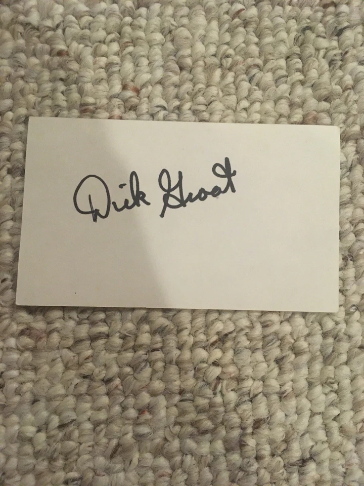 MLB Star Dick Groat Autograph Signed 3x5 Index Card - Image 1 of 1