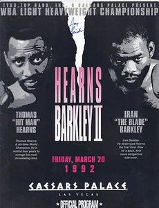 Thomas Hearns Iran Barkley On Site Boxing Program March 20, 1992 - Picture 1 of 2