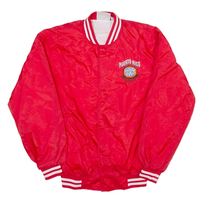CARDINAL Puerto Rico All Star Mens Varsity Jacket Red Nylon M - Image 1 of 4