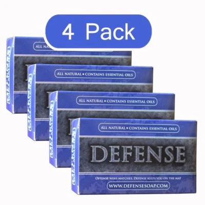 DEFENSE Soap Bar 4 oz - (4 PACK) -100% Natural & Herbal Grade Tea Tree Oil  - Image 1 of 4