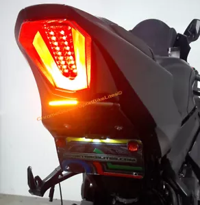 GSX-R1000 2017-2024 Fender Eliminator w/ LED Turn Signal Light Bar - Smoked Lens - Picture 1 of 5