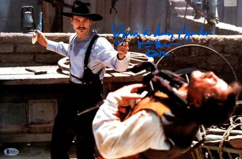 VAL KILMER Signed 11x17 Photo TOMBSTONE "YOU'RE A DAISY IF YOU DO" BAS #M14576 Cover