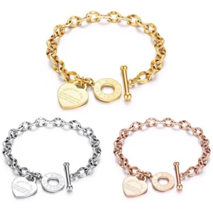 Hermosa Pulsera Corazón Guardián Dije Moda Simple Mujeres Niñas Joyería Regalo - Imagen 1 de 9