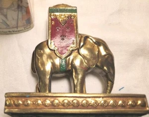 Antiguo par de sujetalibros antiguos RONSON ELEPHANT metal bronce metalware Art Deco años 20 - Imagen 1 de 20