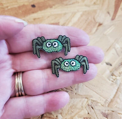 Паук - пауки - насекомое - Хэллоуин - вышитый утюг на нашивки - 2 шт. - Изображение 1 из 2