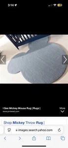 New 2016 Disney Ethan Allen I See Mickey Round Circle Rug Sky Blue 5 Ft NIP NWT - Picture 1 of 6