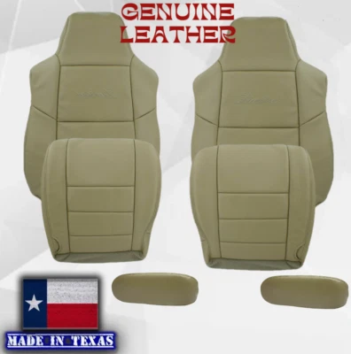 Fundas de asiento de cuero real nuevas tostadas para Ford Excursion Limited 2002 2003 2004 2005 para Ford Excursion Foto 1 de 4