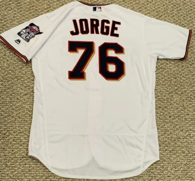 JORGE size 46 #76 2017 Minnesota Twins game  jersey issued home white no use MLB - Image 1 of 4