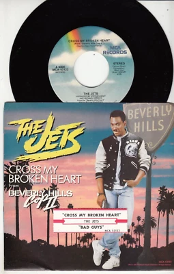 THE JETS - CROSS MY BROKEN HEART- MINT 45 WPS - JUKEBOX STRIP -BEVERLY HILLS COP - Image 1 of 2