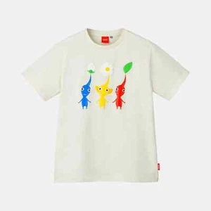 Nintendo TOKYO/OSAKA Pikmin T-shirt Encounter Color White Size 130cm-L JAPAN NEW - Picture 1 of 12