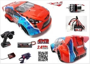 < Rally X Électrique Lames Complet Radioguidé On Road 2.4GHZ Lipo 1:10 Rtr - Photo 1 sur 4