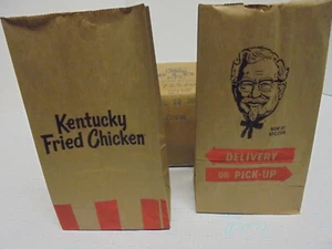 NEU 500er-Pack KFC 2020 brauner Papiersack Colonel Schleifer Tasche Mittagessen Größe #32339 - Bild 1 von 7