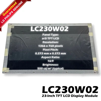 LG Philips TPV 2306 23.0" 1366x768 Matte TFT LCD Display Screen Panel LC230W02 - Image 1 of 4