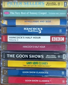 Collection of Vintage Comedy Audio Cassette Tapes Goons Hancock Cooper Sellers - Imagen 1 de 4