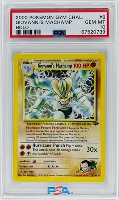 Pokemon Giovanni's Machamp #6/132 Gym Challenge Holo Rare PSA 10 GEM MINT  - Image 1 of 2