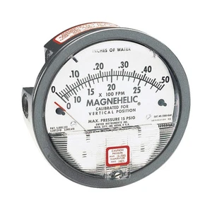 DWYER 2010AV Pressure Gauge,0 to 10 In H2O 2T646 - Picture 1 of 1