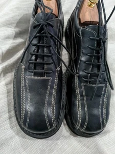 BASS Sneakers Men's Shoes Size : 10.5M Black Leather ( Made in ITALY ) - Picture 1 of 20