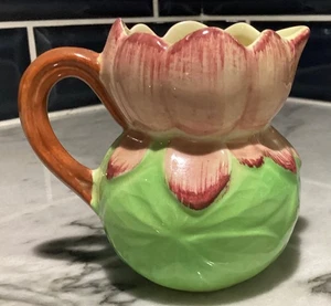 Vintage Shorter & Son Seerose Milchkännchen Floral Art Deco Staffordshire - Bild 1 von 6