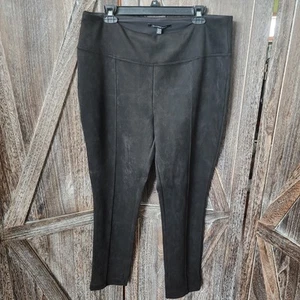 Andrew Marc Größe XL Wildleder wie Nähte schwarze Leggings elastischer Bund dehnbar gebraucht, in einwandfreiem Zustand - Bild 1 von 9