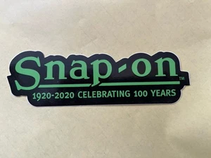 Logo autocollant Snap On pour 100 ans 1920-2020 vert - Photo 1/3