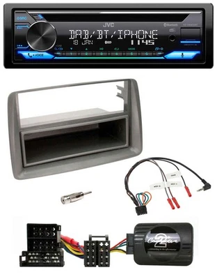 JVC Bluetooth Lenkrad USB DAB CD Autoradio für Alfa GT 147 Ablage silber - Bild 1 von 4