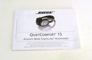 BOSE QuietComfort 15 Auriculares Acústicos con Cancelación de Ruido Guía del Usuario SOLO MANUAL - Imagen 1 de 2
