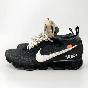 Off-White x Nike Air VaporMax Black 2017 Virgil Abloh Size 10 Used No Box VGUC - Picture 1 of 17