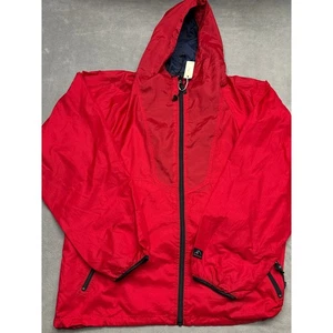 Helly Hansen Vintage Red Full Zip Lightweight Hooded Jacket Mens Size M - Bild 1 von 9