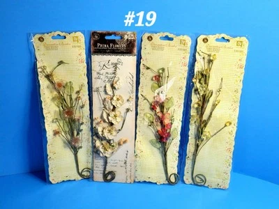 RETIRED PRIMA BEAUTIFUL 4 PK "LARGE" BEAUTIFUL VINES STEMS FLOWERS SCRAPBOOK #19 - Image 1 of 4